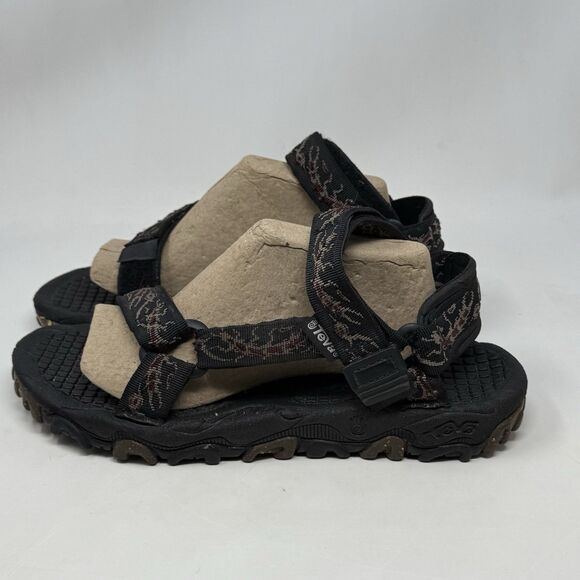 Teva Valkyrie Sandals Mens 10 M Black Scorpion Hiking Outdoor Water Hook & Loop - Picture 2 of 13